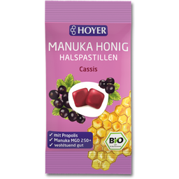 HOYER Bio Manuka Honig Halspastillen Cassis - 30 g