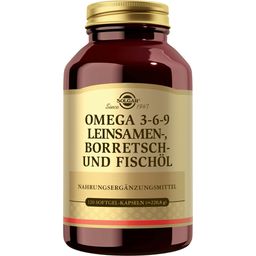 Omega 3-6-9 Leinsamen-, Borretsch- und Fischöl - 120 Softgels