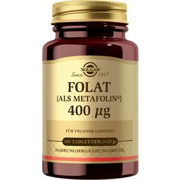 Solgar® Folat (als Metafolin) 400 µg - 100 Tabletten
