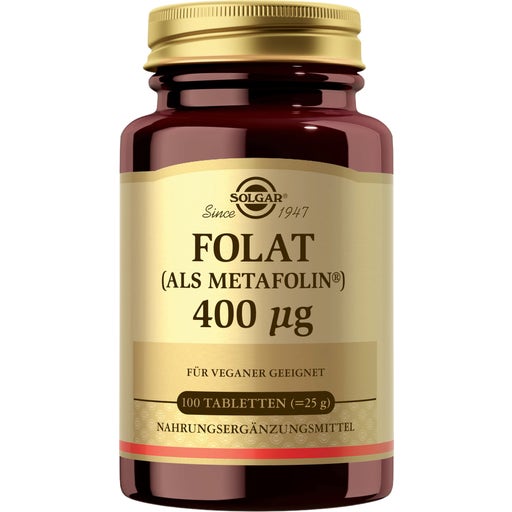 Folate (Métafoline), 400 µg, 100 comprimés - SOLGAR - Boutique en ligne ...