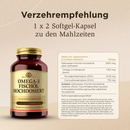 Solgar® Omega-3 Fischöl hochdosiert - 50 Softgels