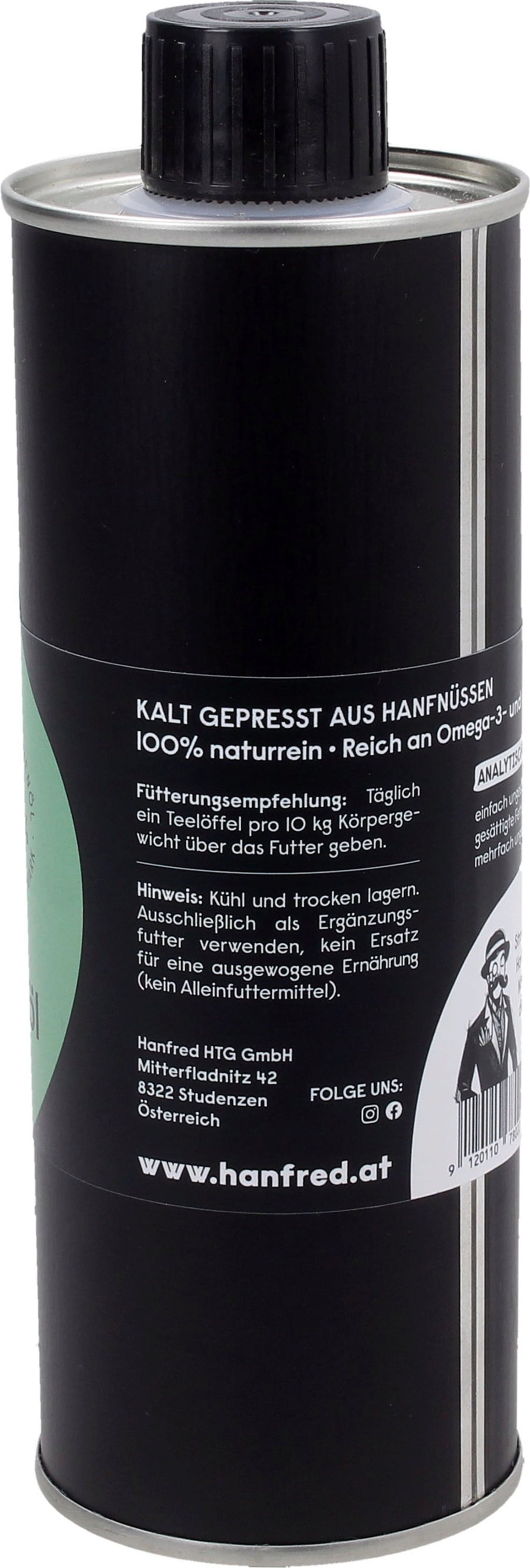 Hanfred Huile de Graines de Chanvre - 250 ml