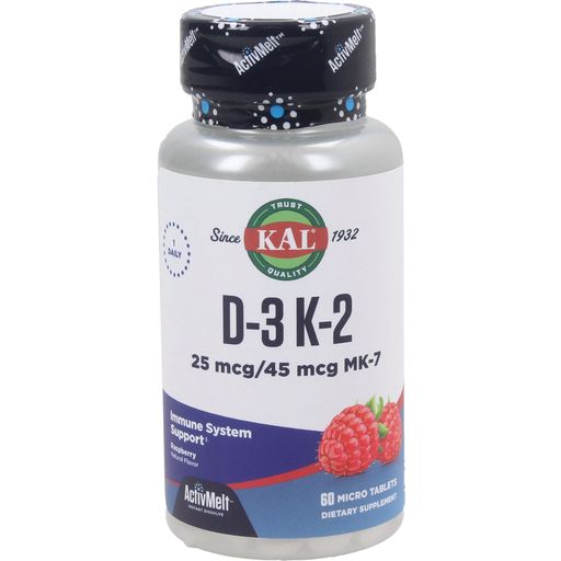 KAL Vitamine D3, K2 - ActivMelt - 60 comprimés à sucer