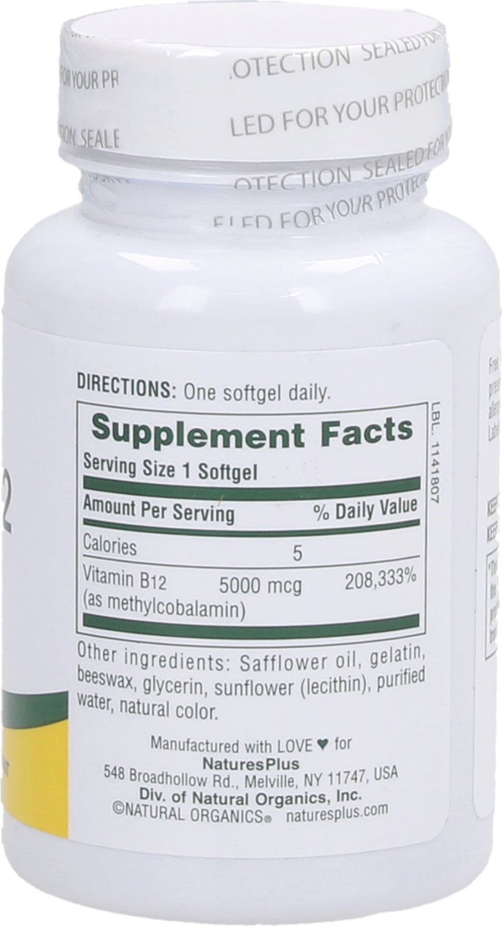 Nature's Plus Shot-O-B12 5000 mcg - 30 geeliä