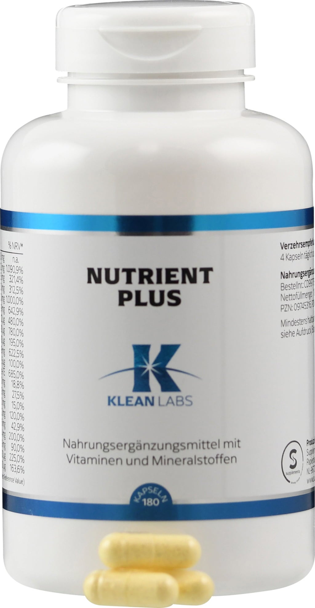 KLEAN LABS Nutrient Plus - 180 kapsúl