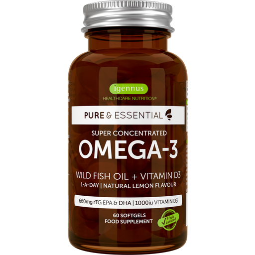 Pure & Essential Omega-3 Wild Fish Oil & D3 - 60 softgels
