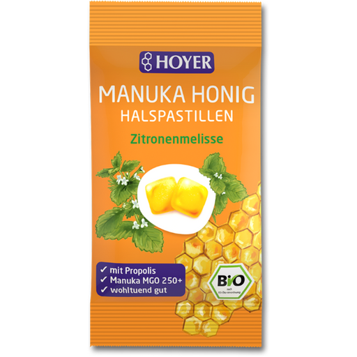 Ekologisk Manuka Honung Halstabletter Citronmeliss - 30 g