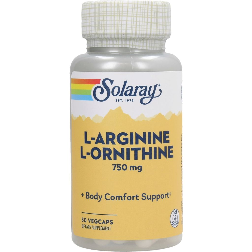 L Arginine L Ornithine 50 capsules Solaray VitalAbo Online