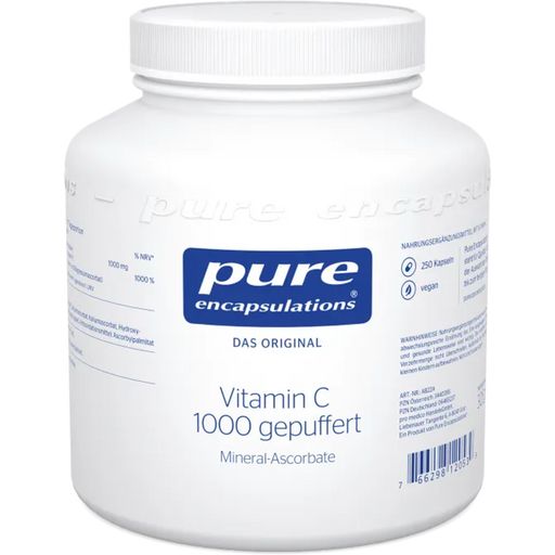 pure encapsulations C-vitamiini 1000 puskuroitu - 250 kapselia
