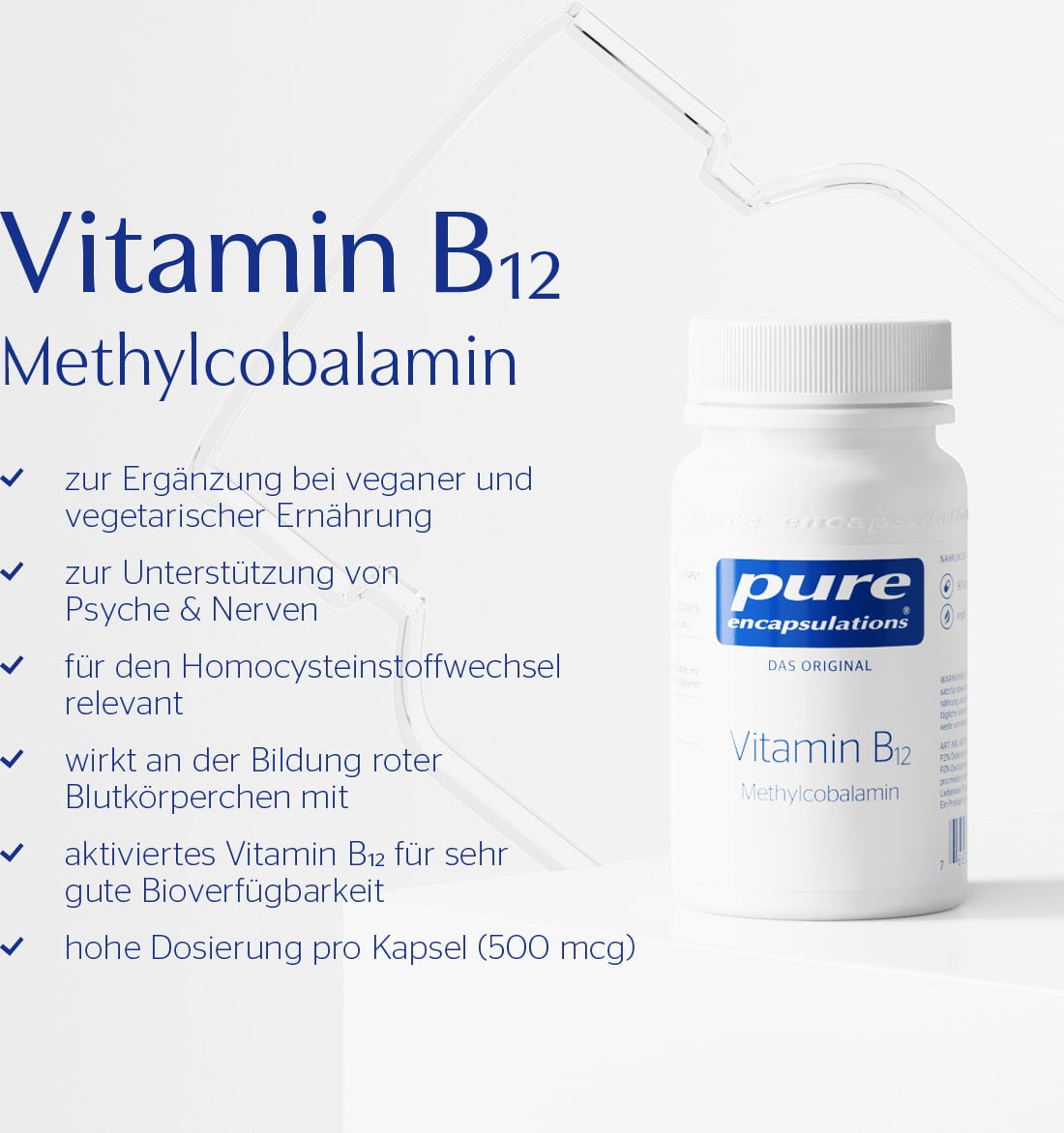 pure encapsulations Vitamin B12 (Methylcobalamin) - 90 Kapseln