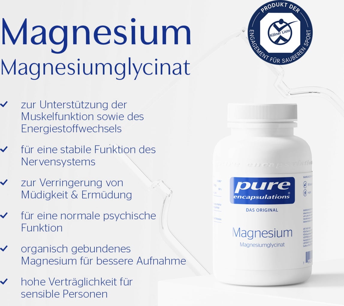 pure encapsulations Magnesium (Magnesiumglycinat) - 180 Kapseln