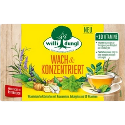 Willi Dungl Wide Awake & Focused Herbal Tea - 20 double chamber teabags