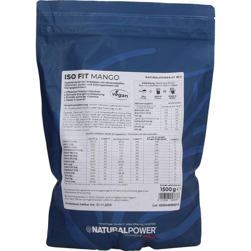 Natural Power ISO FIT Sports Drink - 1,500g - Mango