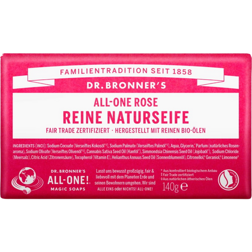 DR. BRONNER'S Bar Soap róża - 140 g