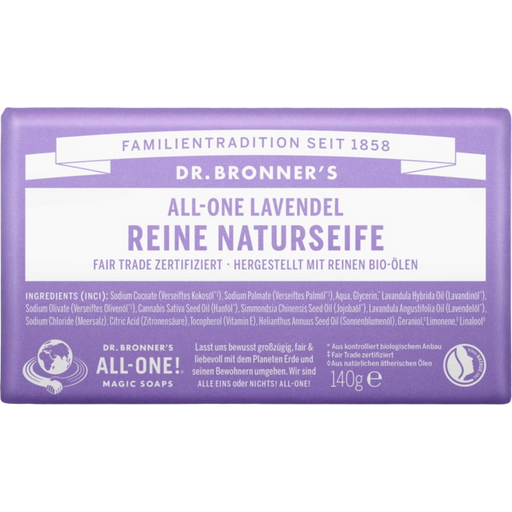 DR. BRONNER'S Bar Soap Lavendel - 140 g