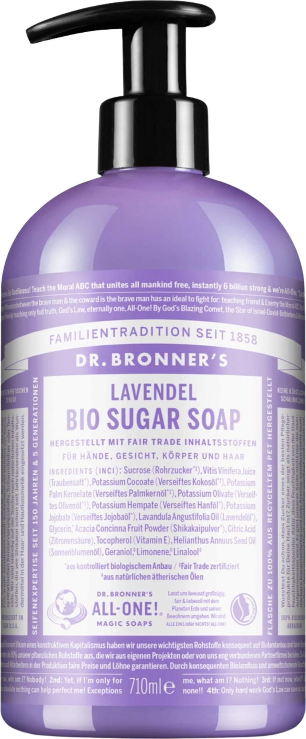 Sugar Soap, Liquid Soap Lavender, Organic, 710 ml