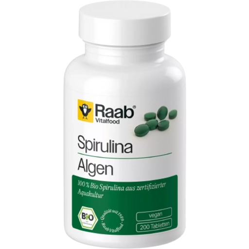 Raab Vitalfood Bio pastilky Spirulina - 200 tablet