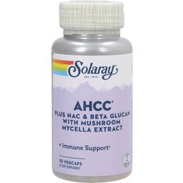 Solaray AHCC® Plus NAC és Béta-glükán kapszula - 30 veg. kapszula