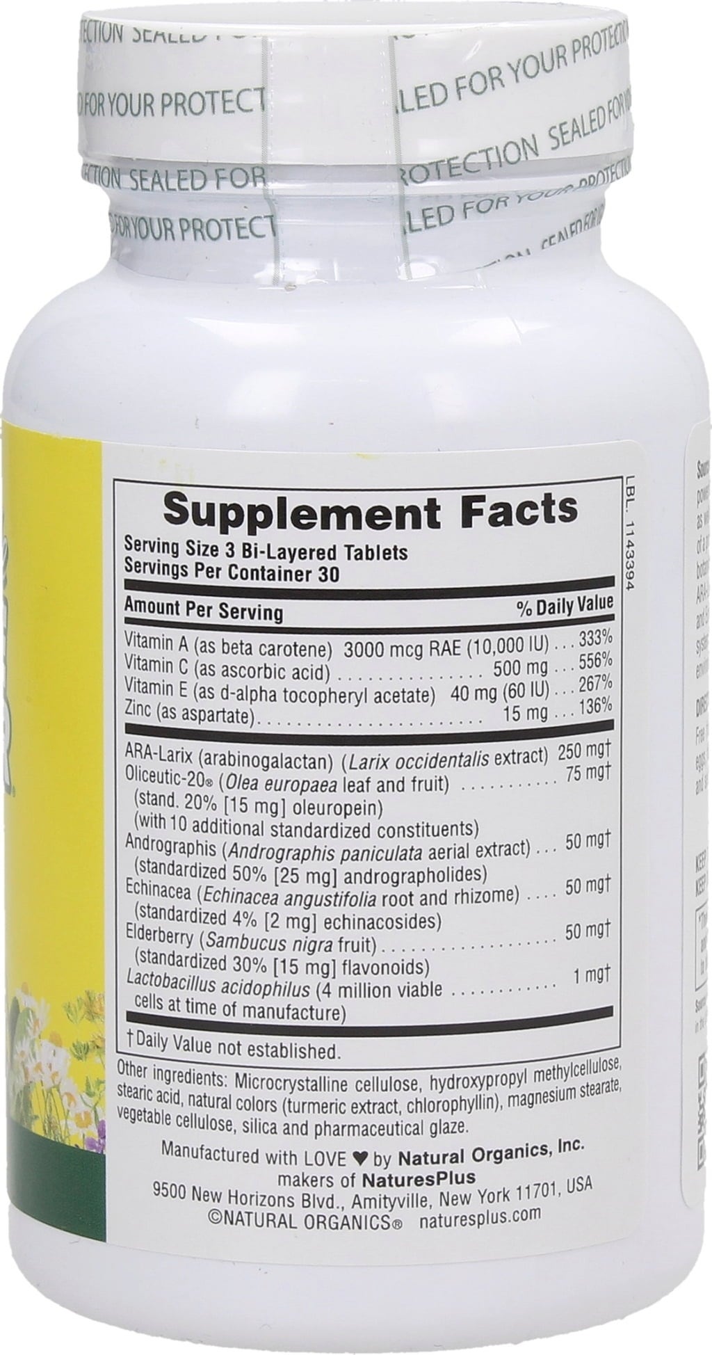 Nature's Plus Source of Life Immune Booster Bi-layered - 90 tablettia