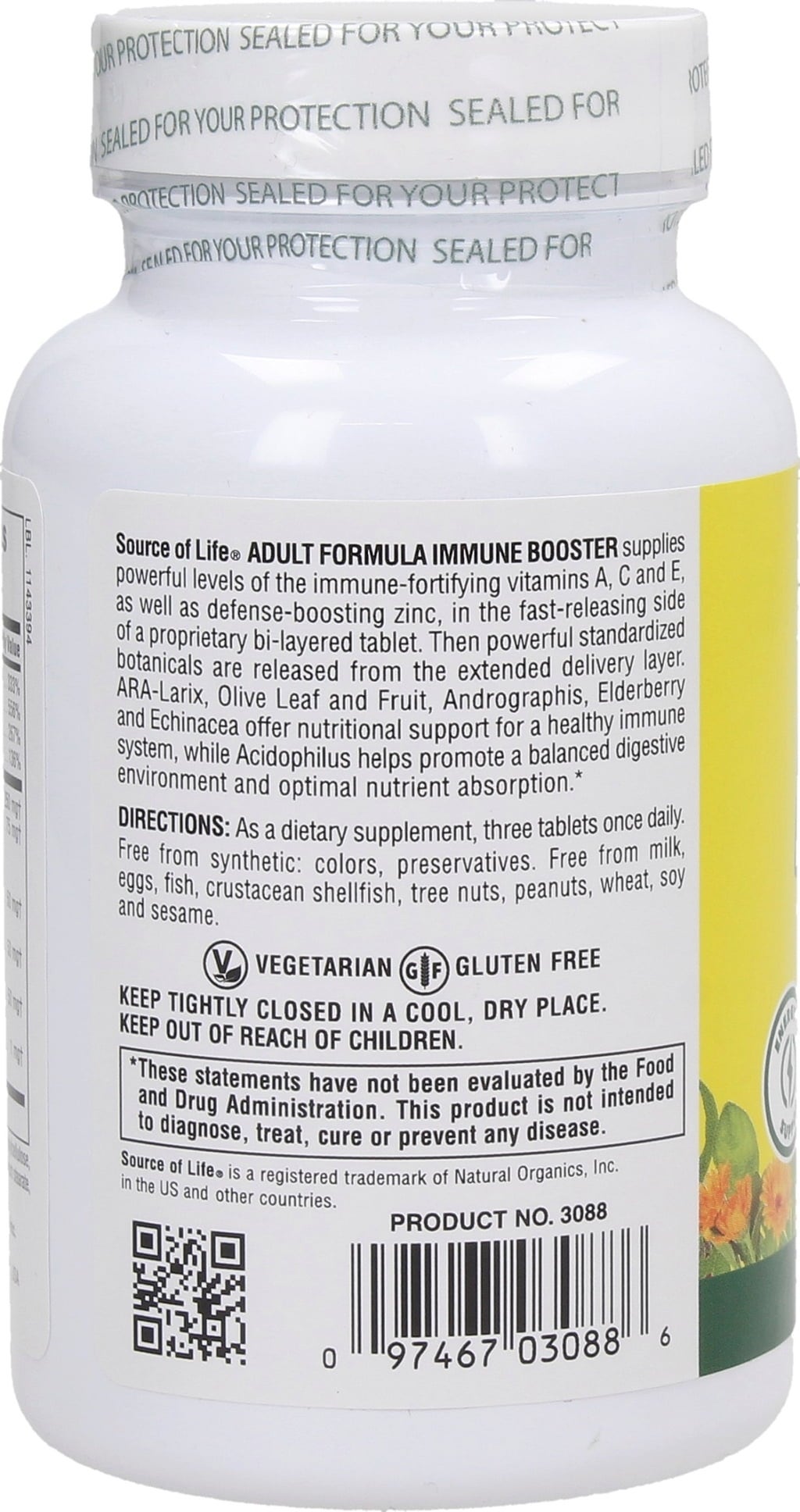 Nature's Plus Source of Life Immune Booster Bi-layered - 90 tablettia