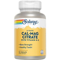 Solaray Cal-Mag Citrate 2:1 Capsules - 90 veg. capsules