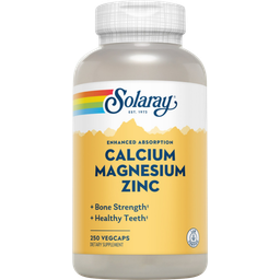 Solaray Calcium, Magnesium, Zinc Capsules - 250 veg. capsules