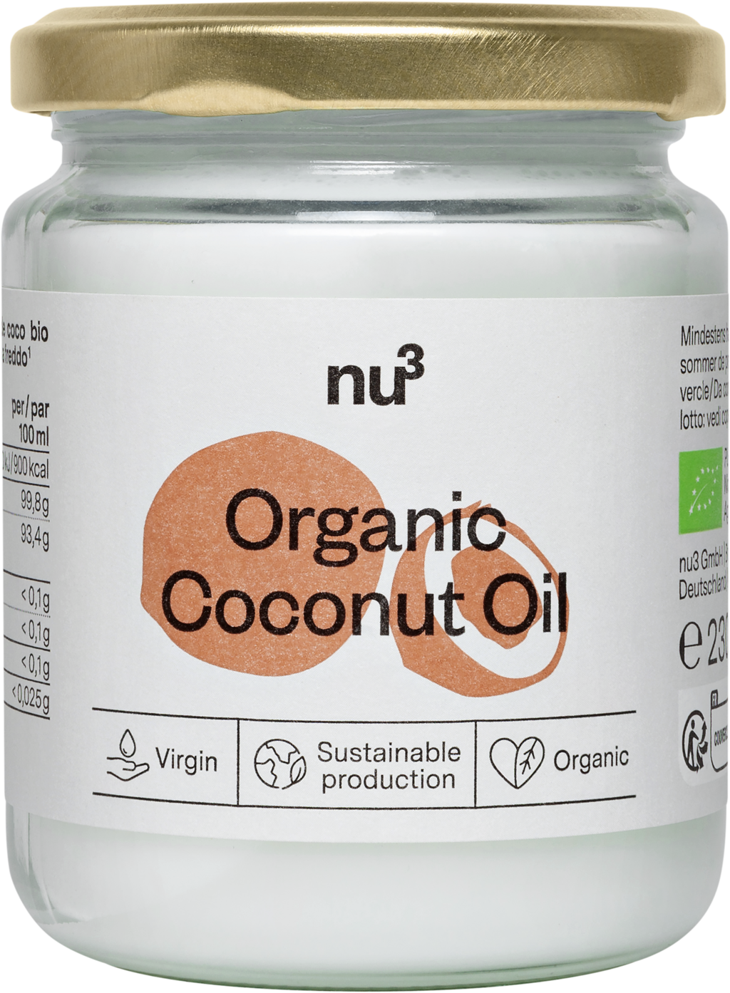 nu3 Organic Coconut Oil
