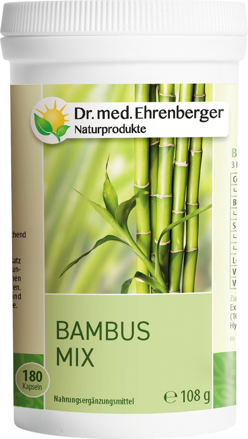 Bambus Mix, 180 Kapseln - Dr. med. Ehrenberger Bio- & Naturprodukte -  VitalAbo