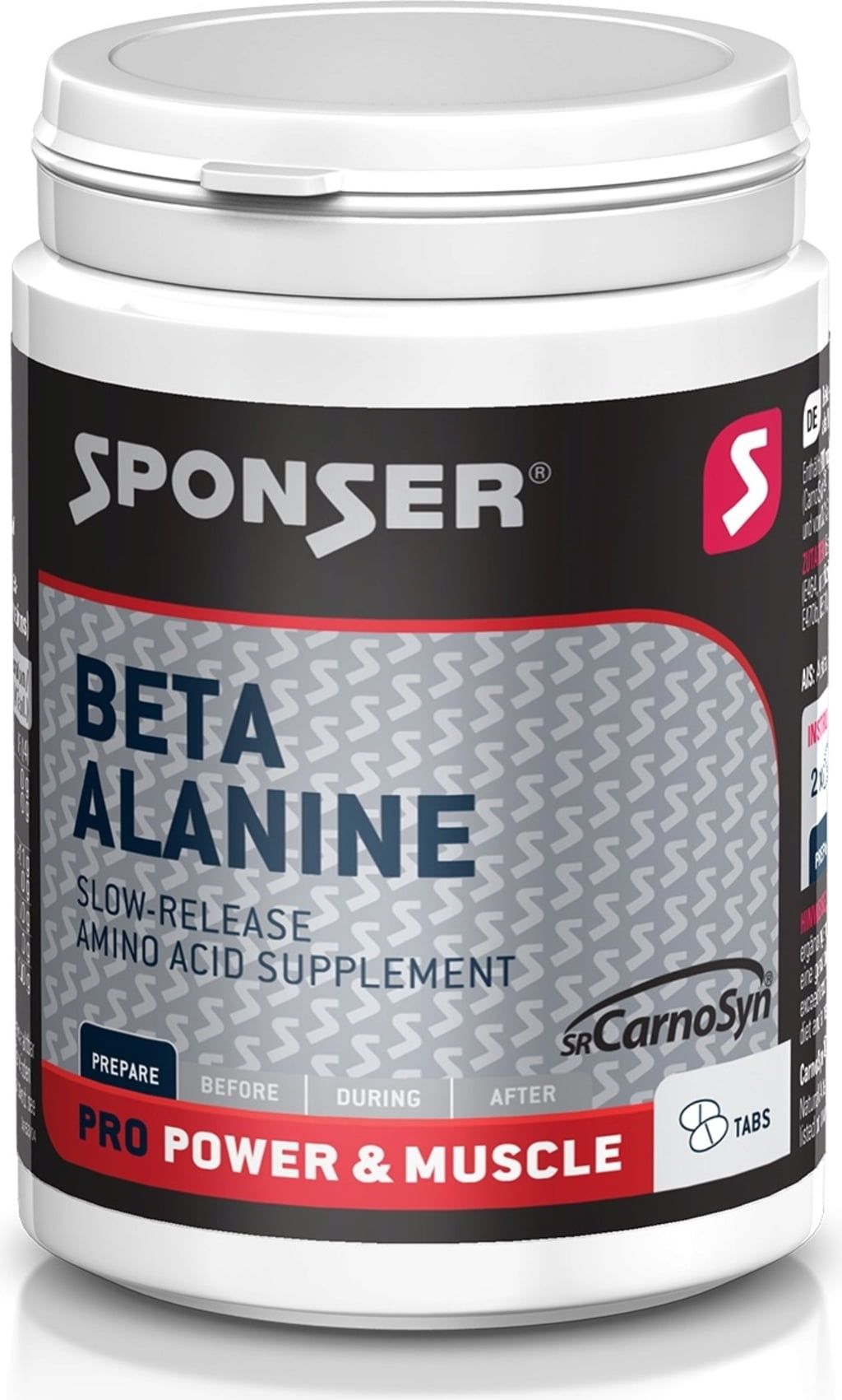 Beta Alanine Tabs, 140 tablets - Sponser Sport Food - VitalAbo