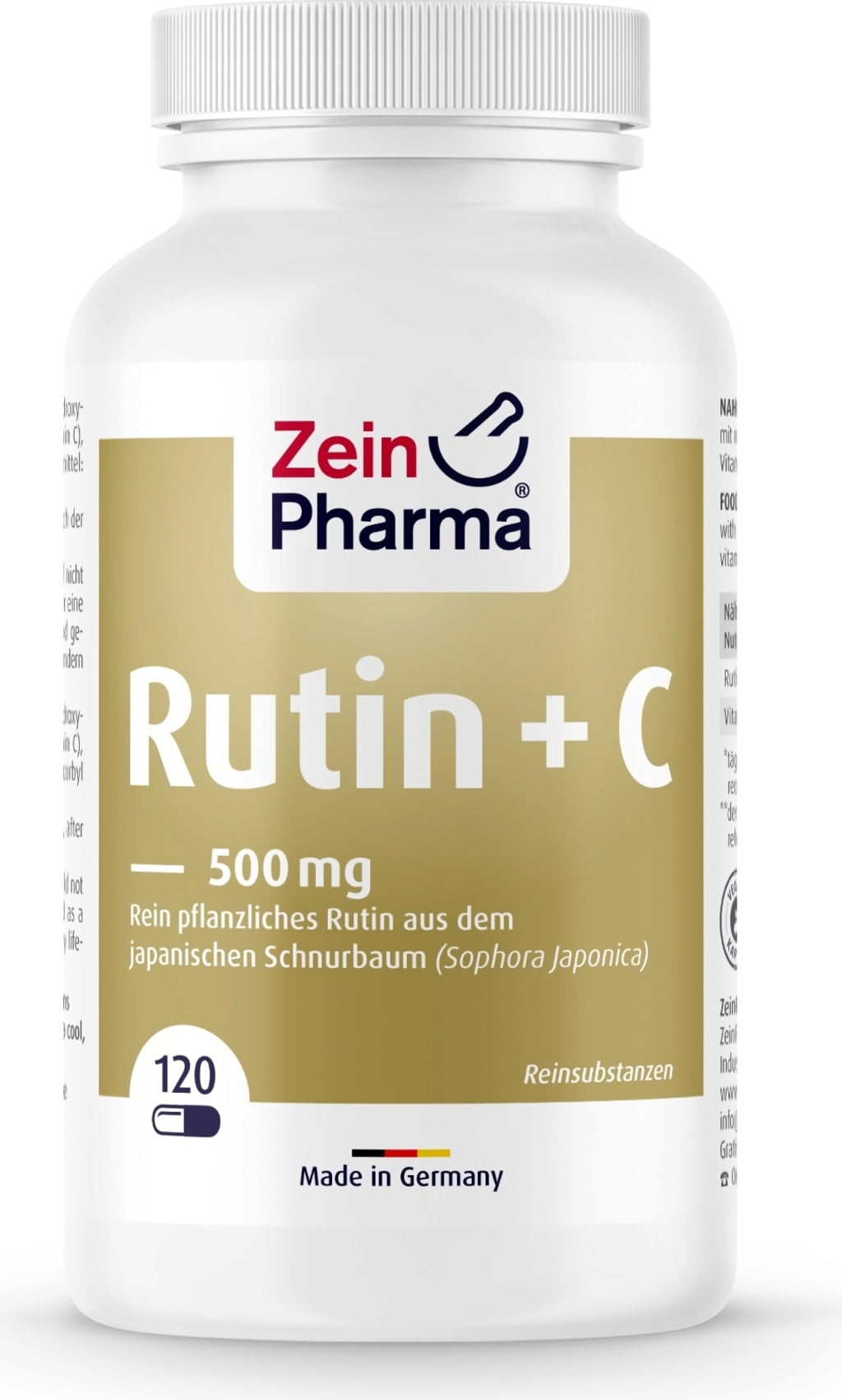 Rutina + C 500 mg, 120 Cápsulas vegetais - ZeinPharma - VitalAbo Portugal